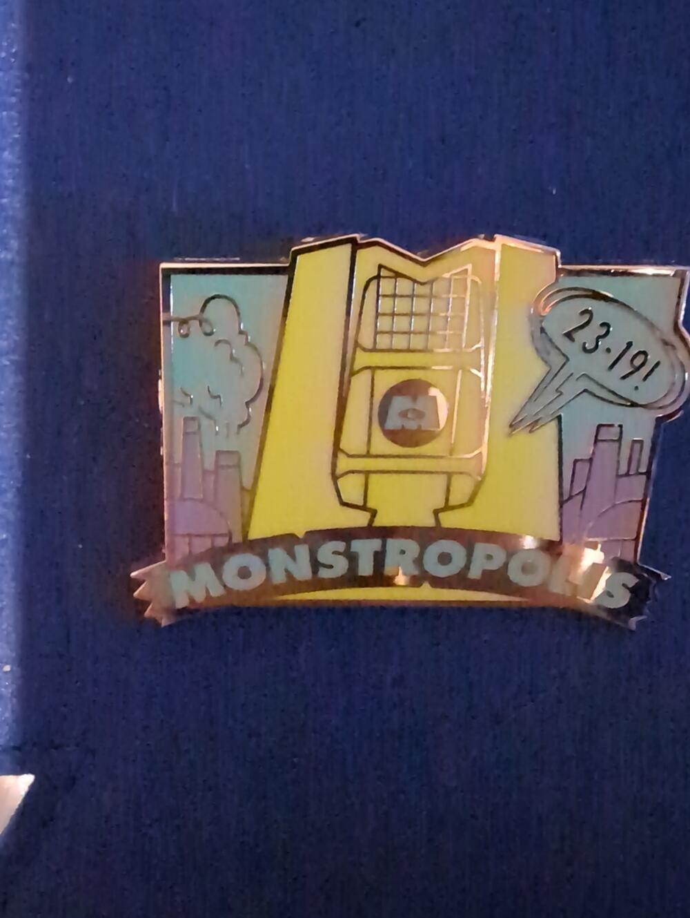 Monstropolis is a LR pin from the D23 Fantastic Worlds Disney pin